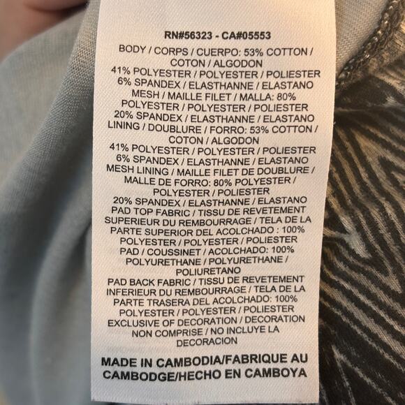 Nike Dri-Fit Racerback Tank Gray/Black Zigzag Pattern Size XS - Picture 6 of 7